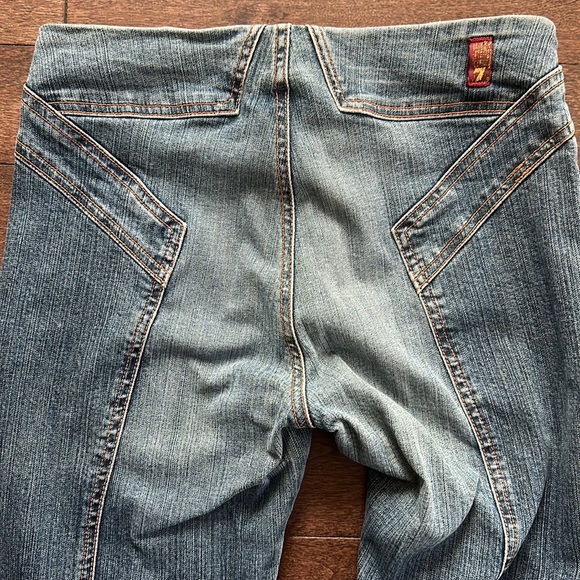 Y2K 7 For All Mankind Star Back Bootcut Jeans RARE style ⭐️ 7FAMK 28 NYM Vintage - Picture 4 of 15